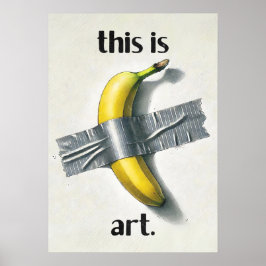 Lustiges Bananen-Klebeband-Meme Poster