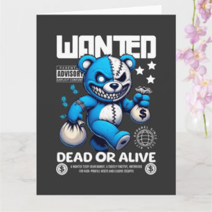 Lustiges Banditenbär Gesuchtes Plakat Grußkarte Karte