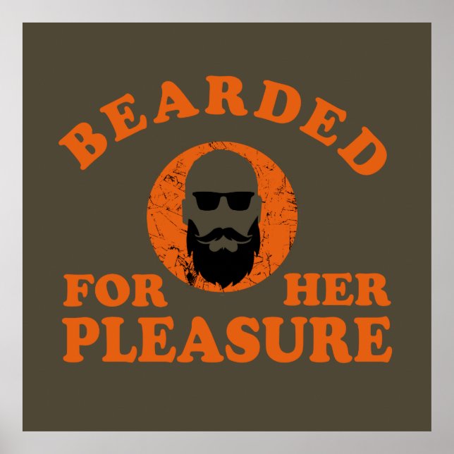 lustiges Bartziffer Poster (Vorne)