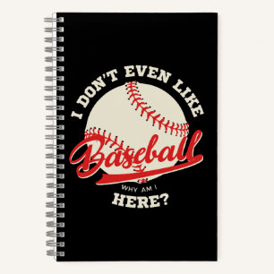 Lustiges Baseball-Sport-Zitat Notizbuch