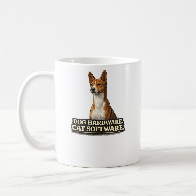 Lustiges Basenji-Besitzer-Geschenk Kaffeetasse (Links)