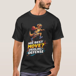 Lustiges Basketball-Geschenk für Golden Retriever- T-Shirt