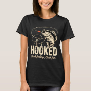 Lustiges Bass-Angler-Design mit gehakter Fischerei T-Shirt