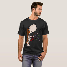 Lustiges Basset Hound, das Saxophon-Kunst spielt T-Shirt