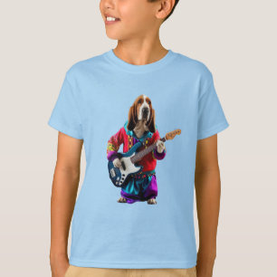 Lustiges Basset Hound Rockstar T-Shirt