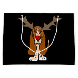Lustiges Basset Hound-Weihnachtsren Große Geschenktüte