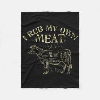 Lustiges Bbq-Chef-Shirt Ich reibe mein eigenes Fle Fleecedecke