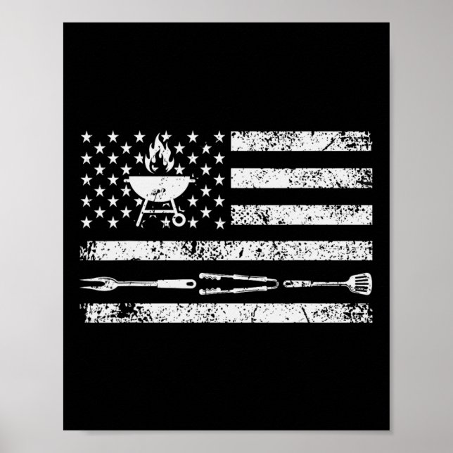 Lustiges Bbq-Design Fleischräuchern1  Poster (Vorne)