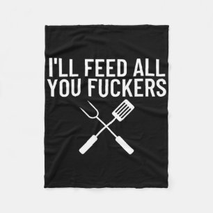 Lustiges Bbq-Geschenk für Väter Ich werde euch all Fleecedecke