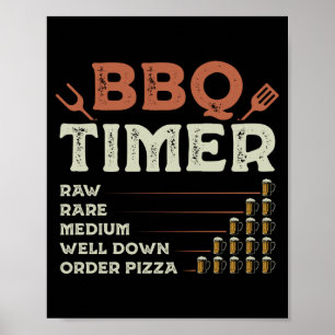 Lustiges BBQ-Grill-Chef Grilling Master Barbecue f Poster