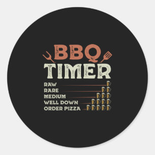 Lustiges BBQ-Grill-Chef Grilling Master Barbecue H Runder Aufkleber
