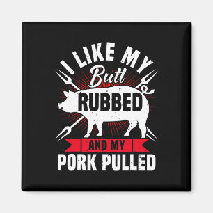 Lustiges BBQ-Grillen von Schweinebraten für Männer Magnet