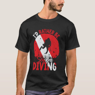 Lustiges bedrängtes Taucherflagge Lustige Zitate s T-Shirt