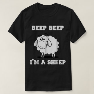 Lustiges Beep Beep Schaf Cartoon-Design T-Shirt