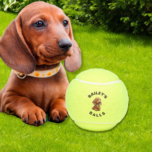 Lustiges benutzerdefiniertes Hunde-Foto Tennisbälle
