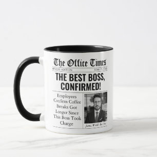 Lustiges Best-Boss-Geschenk Individuelle Zeitungs- Tasse