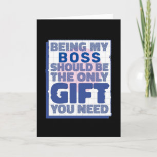 Lustiges Bestes Geschenk für Chef Karte