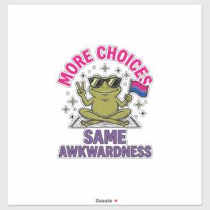 Lustiges Bi-Frosch-Pride-Shirt-Design_1 Aufkleber