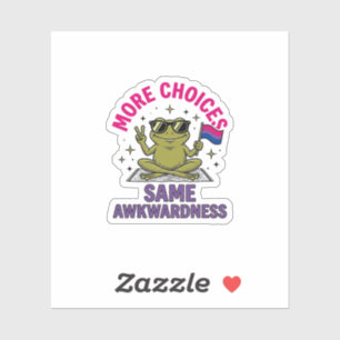 Lustiges Bi-Frosch-Pride-Shirt-Design_1 Aufkleber