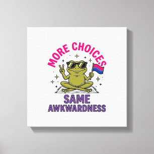 Lustiges Bi-Frosch-Pride-Shirt-Design_1 Leinwanddruck