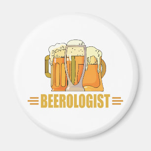 Lustiges Bier Bierologe Brauen Sie Bier Magnet