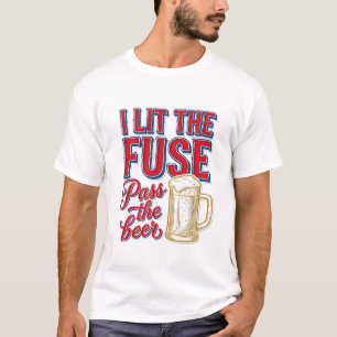 Lustiges Bier-Feuerwerk Vintage-Shirt-Design_1 T-Shirt