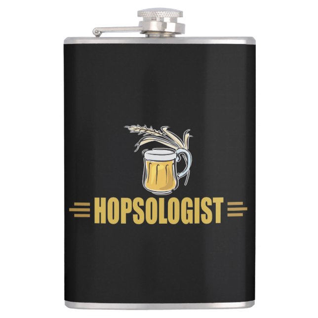 Lustiges Bier Hopsologist Flachmann (Vorderseite)