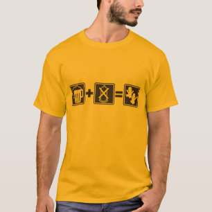 Lustiges Bier + kein Kondom = Doppelbaby-T - Shirt