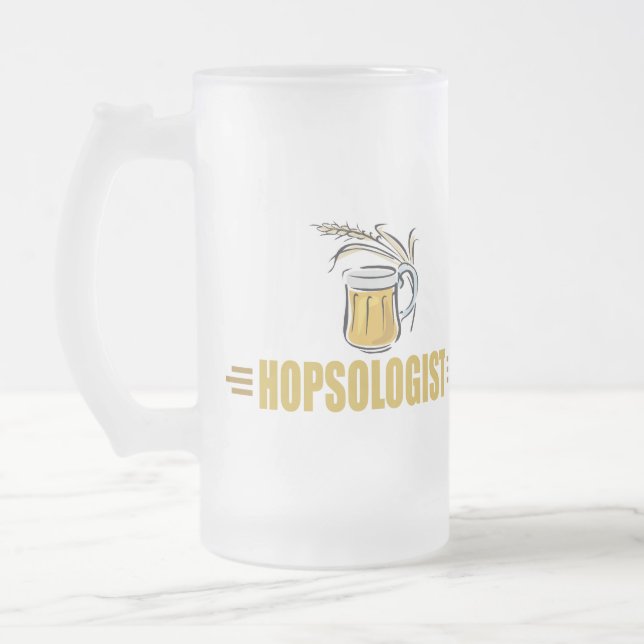 Lustiges Bier Mattglas Bierglas (Links)