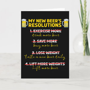 Lustiges Bier Neues Jahr Neue Bier Vorsätze Lustig Karte