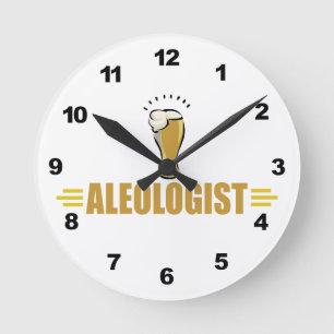 Lustiges Bier Runde Wanduhr