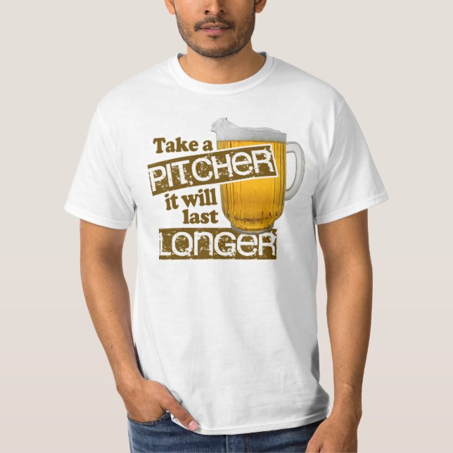 Lustiges Bier-trinkende Parodie T-Shirt (Vorderseite)