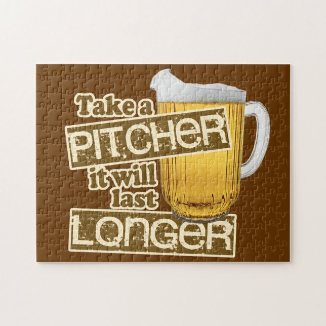 Lustiges Bier-trinkender Spaß (Horizontal)