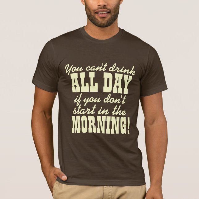 Lustiges Bier-trinkender Spaß T-Shirt (Vorderseite)
