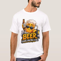 Lustiges Bier Weil Erwachsenwerden Hart Ist T-Shir