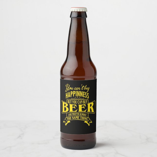 Lustiges Bier-Zitat Bierflaschenetikett (Vorderseite)