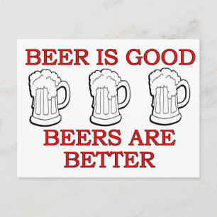 Lustiges Bierdesign Postkarte