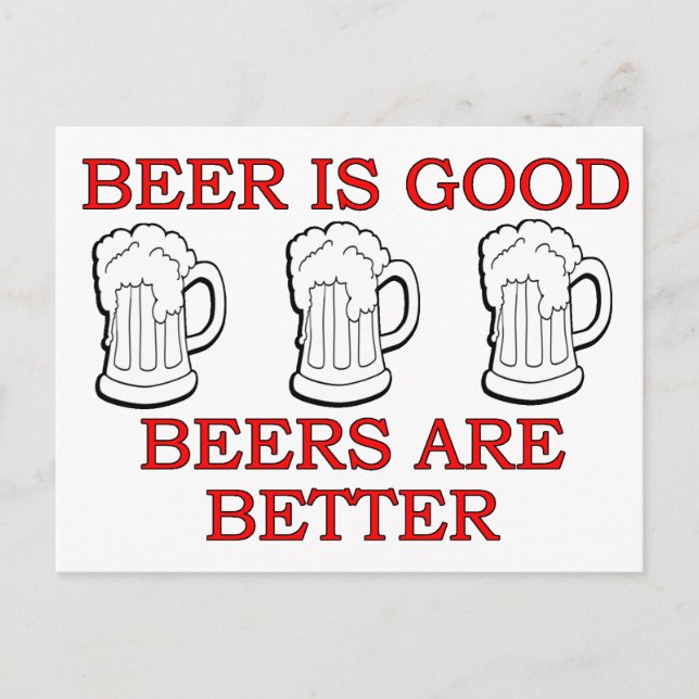 Lustiges Bierdesign Postkarte (Vorderseite)