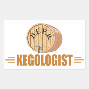 Lustiges Bierfass Rechteckiger Aufkleber