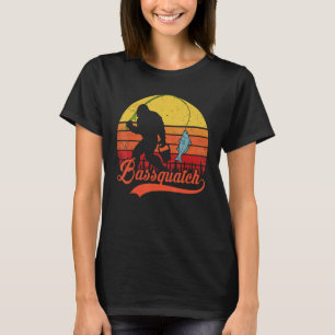 Lustiges Bigfoot-Angler-Shirt Bassquatch Sasquatch T-Shirt
