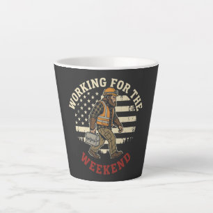 Lustiges Bigfoot Labor Day Shirt Blaues Kragen US- Milchtasse