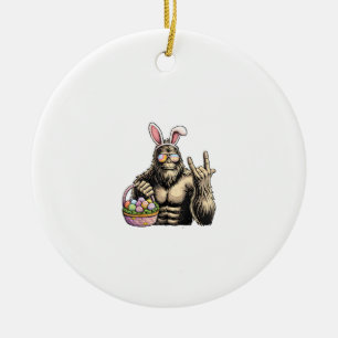 Lustiges Bigfoot-Ostereier-Felsen Sasquatch Ostert Keramik Ornament