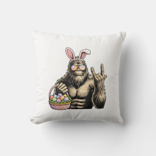 Lustiges Bigfoot-Ostereier-Felsen Sasquatch Ostert Kissen