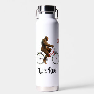Lustiges Bigfoot-Radabenteuer Retro Trinkflasche