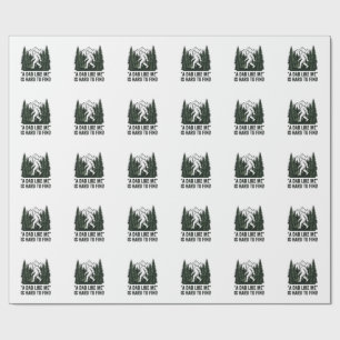 Lustiges Bigfoot-Vater Vintage-Wald-Shirt-Design_1 Geschenkpapier
