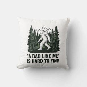 Lustiges Bigfoot-Vater Vintage-Wald-Shirt-Design_1 Kissen