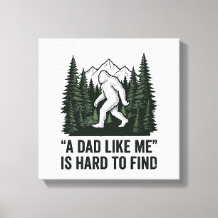 Lustiges Bigfoot-Vater Vintage-Wald-Shirt-Design_1 Leinwanddruck