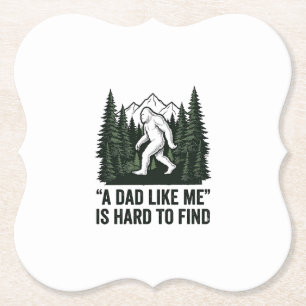 Lustiges Bigfoot-Vater Vintage-Wald-Shirt-Design_1 Untersetzer