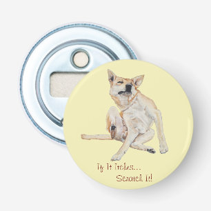 lustiges Bild des Hundes mit lustigem Slogan Flaschenöffner