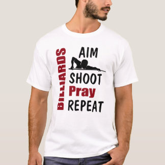 Lustiges Billard Pool Schießen Zielen T-Shirt